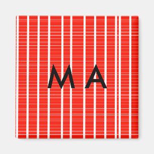 Simple monogram add your name letter man minimal t magnet