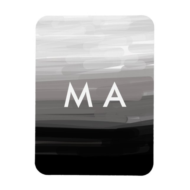 Simple monogram add your name letter man minimal t magnet (Vertical)
