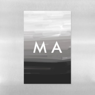 Simple monogram add your name letter man minimal t magnetic dry erase sheet
