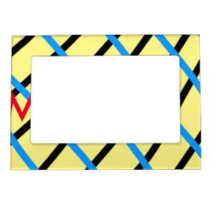 Simple monogram add your name letter man minimal t magnetic frame