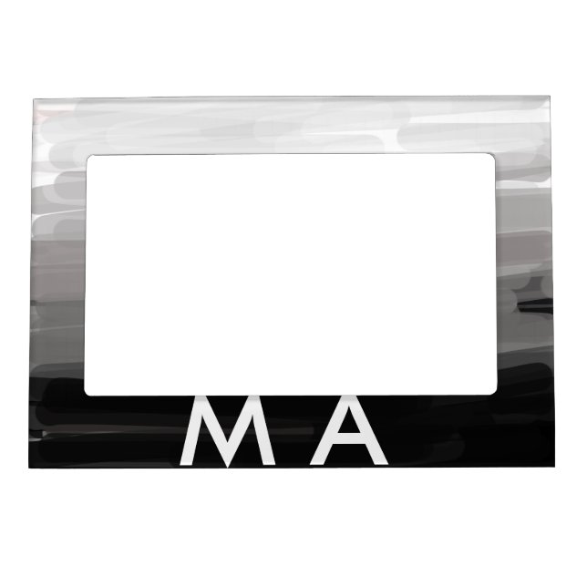 Simple monogram add your name letter man minimal t magnetic frame (Front)