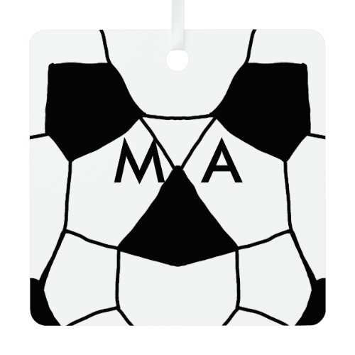 Simple monogram add your name letter man minimal t metal ornament