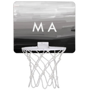 Simple monogram add your name letter man minimal t mini basketball hoop