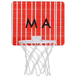 Simple monogram add your name letter man minimal t mini basketball hoop