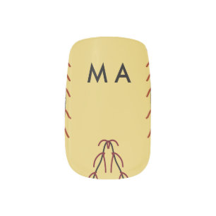 Simple monogram add your name letter man minimal t minx nail art