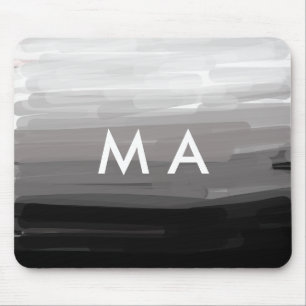 Simple monogram add your name letter man minimal t mouse pad