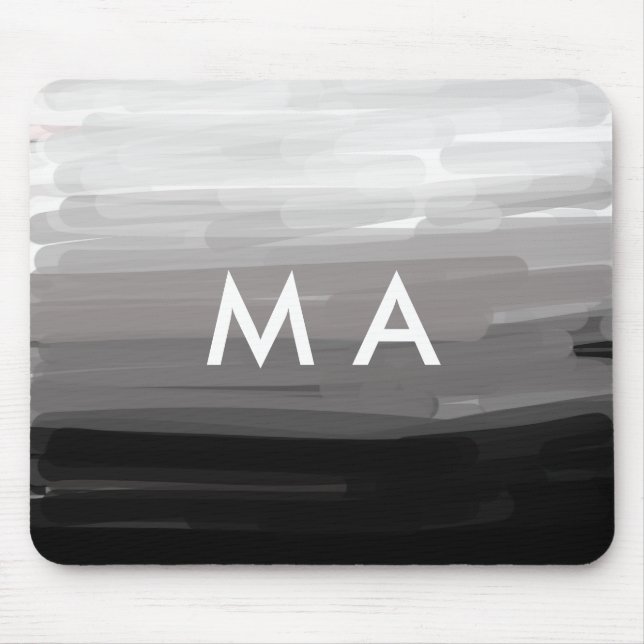 Simple monogram add your name letter man minimal t mouse pad (Front)