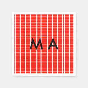 Simple monogram add your name letter man minimal t napkins
