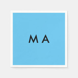 Simple monogram add your name letter man minimal t napkins