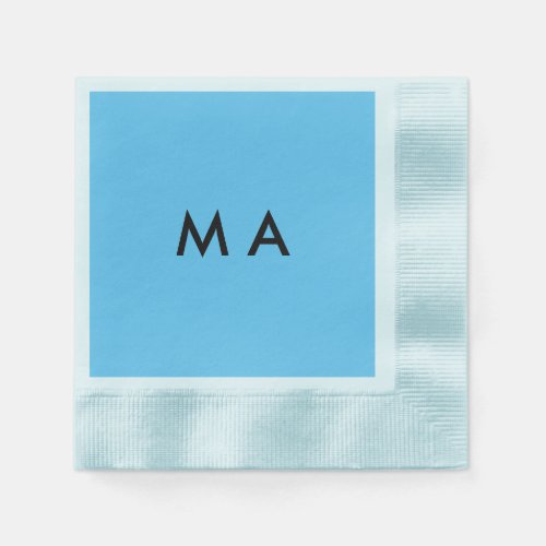 Simple monogram add your name letter man minimal t napkins