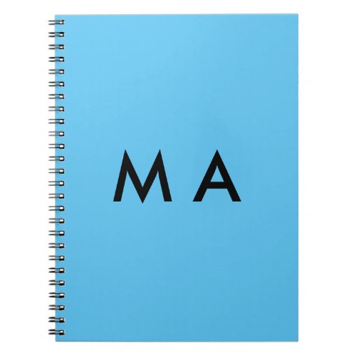 Simple monogram add your name letter man minimal t notebook