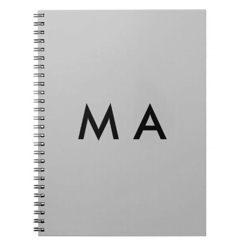 Simple monogram add your name letter man minimal t notebook