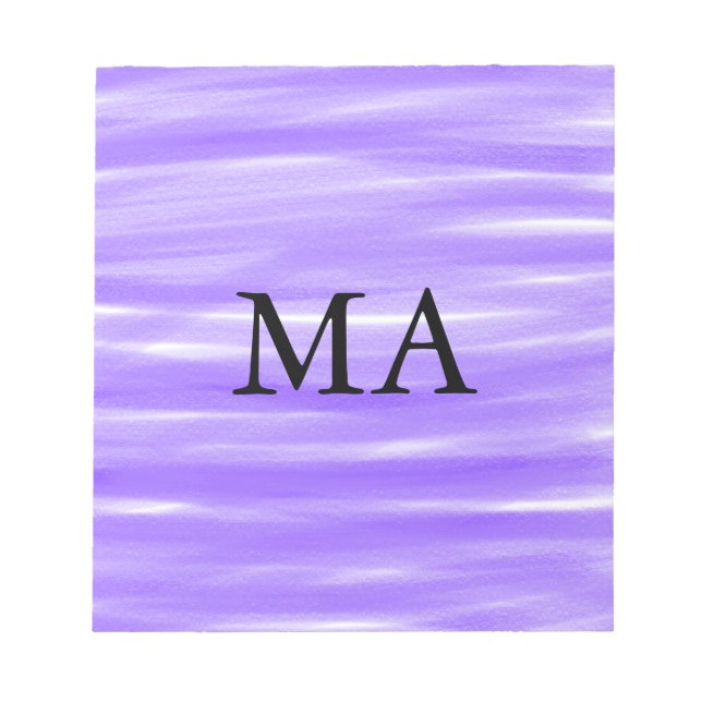 Simple monogram add your name letter man minimal t notepad (Front)
