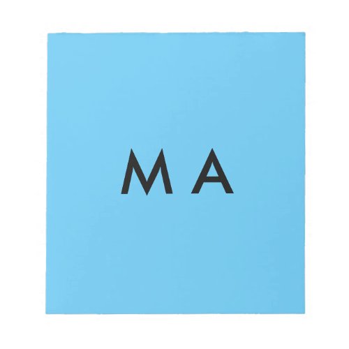 Simple monogram add your name letter man minimal t notepad