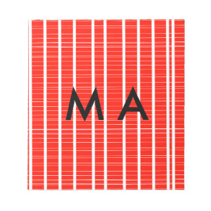 Simple monogram add your name letter man minimal t notepad