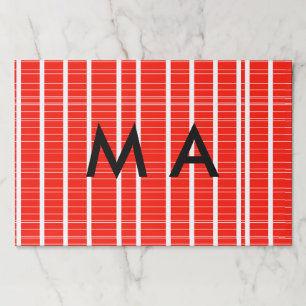 Simple monogram add your name letter man minimal t paper pad