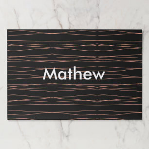 Simple monogram add your name letter man minimal t paper pad