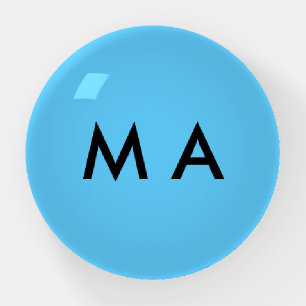Simple monogram add your name letter man minimal t paperweight