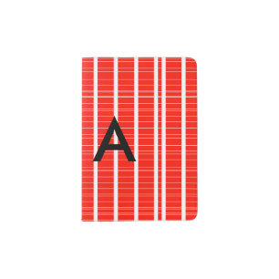 Simple monogram add your name letter man minimal t passport holder