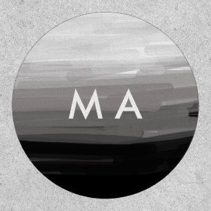 Simple monogram add your name letter man minimal t patch