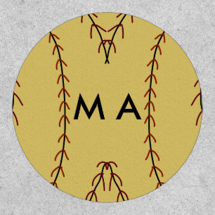 Simple monogram add your name letter man minimal t patch