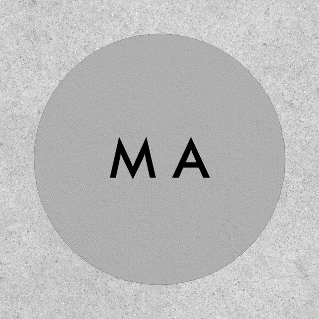 Simple monogram add your name letter man minimal t patch (Front)