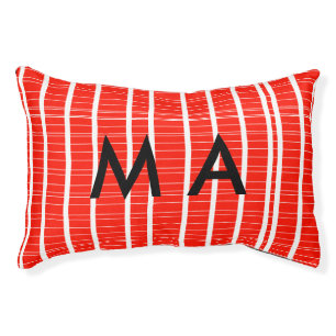 Simple monogram add your name letter man minimal t pet bed