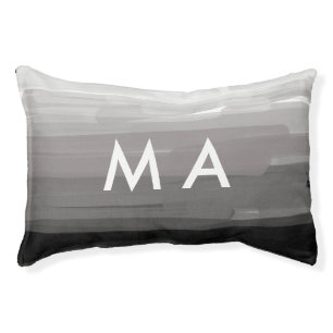 Simple monogram add your name letter man minimal t pet bed
