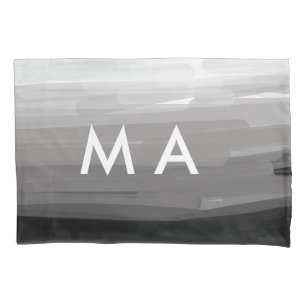 Simple monogram add your name letter man minimal t pillow case