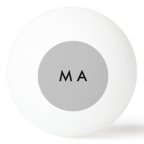 Simple monogram add your name letter man minimal t ping pong ball