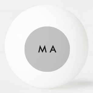 Simple monogram add your name letter man minimal t ping pong ball