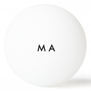Simple monogram add your name letter man minimal t ping pong ball