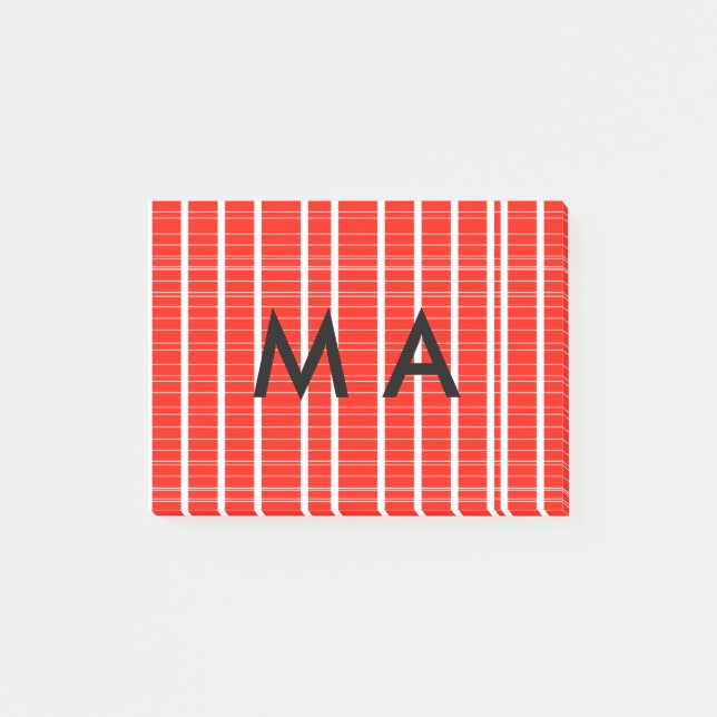 Simple monogram add your name letter man minimal t post-it notes (Front)