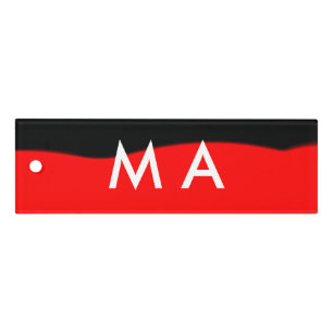 Simple monogram add your name letter man minimal t ruler