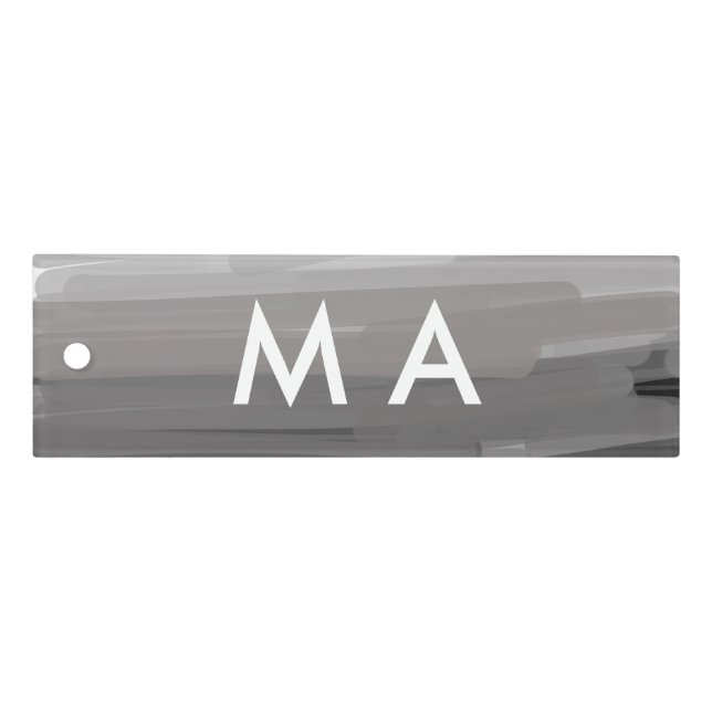Simple monogram add your name letter man minimal t ruler (Front)