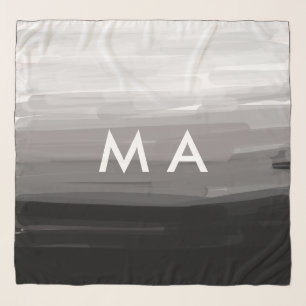 Simple monogram add your name letter man minimal t scarf