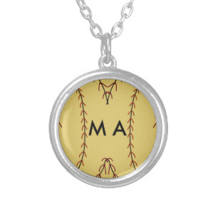 Simple monogram add your name letter man minimal t silver plated necklace