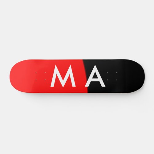 Simple monogram add your name letter man minimal t skateboard