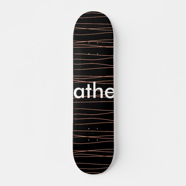 Simple monogram add your name letter man minimal t skateboard (Front)