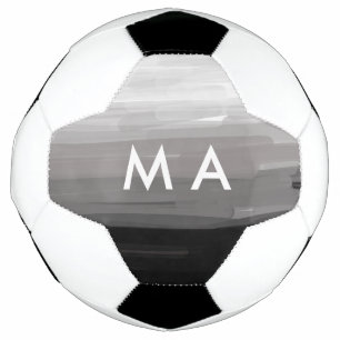Simple monogram add your name letter man minimal t soccer ball
