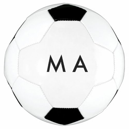 Simple monogram add your name letter man minimal t soccer ball