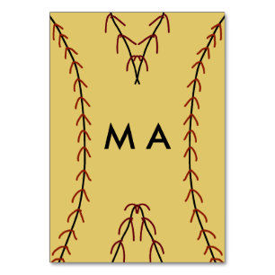 Simple monogram add your name letter man minimal t table number