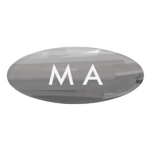 Simple monogram add your name letter man minimal t tag