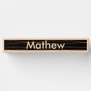 Simple monogram add your name letter man minimal t topple tower