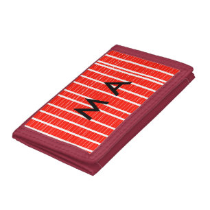 Simple monogram add your name letter man minimal t tri-fold wallet