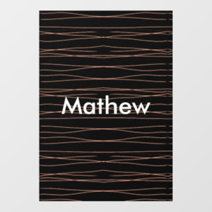 Simple monogram add your name letter man minimal t wall decal