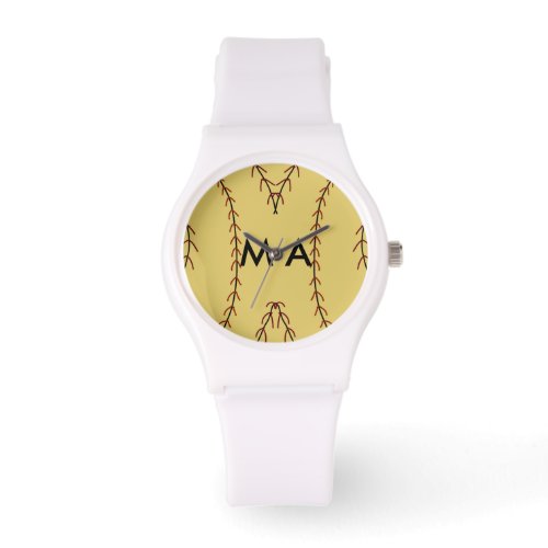 Simple monogram add your name letter man minimal t watch