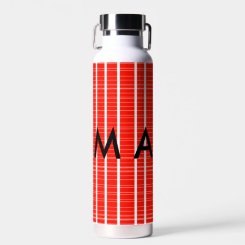 Simple monogram add your name letter man minimal t water bottle