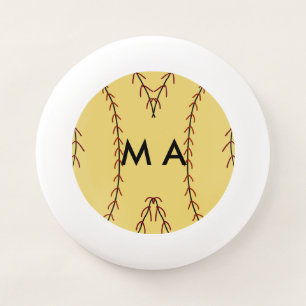 Simple monogram add your name letter man minimal t Wham-O frisbee