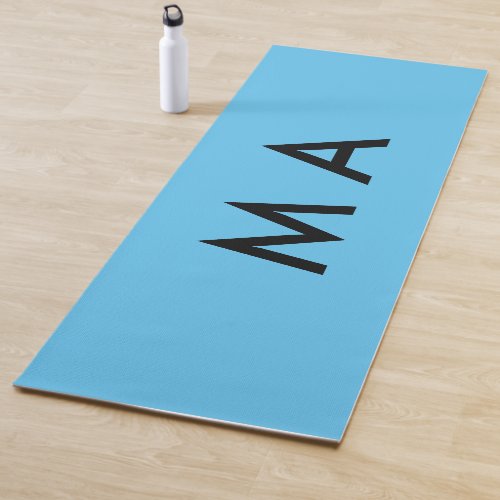 Simple monogram add your name letter man minimal t yoga mat